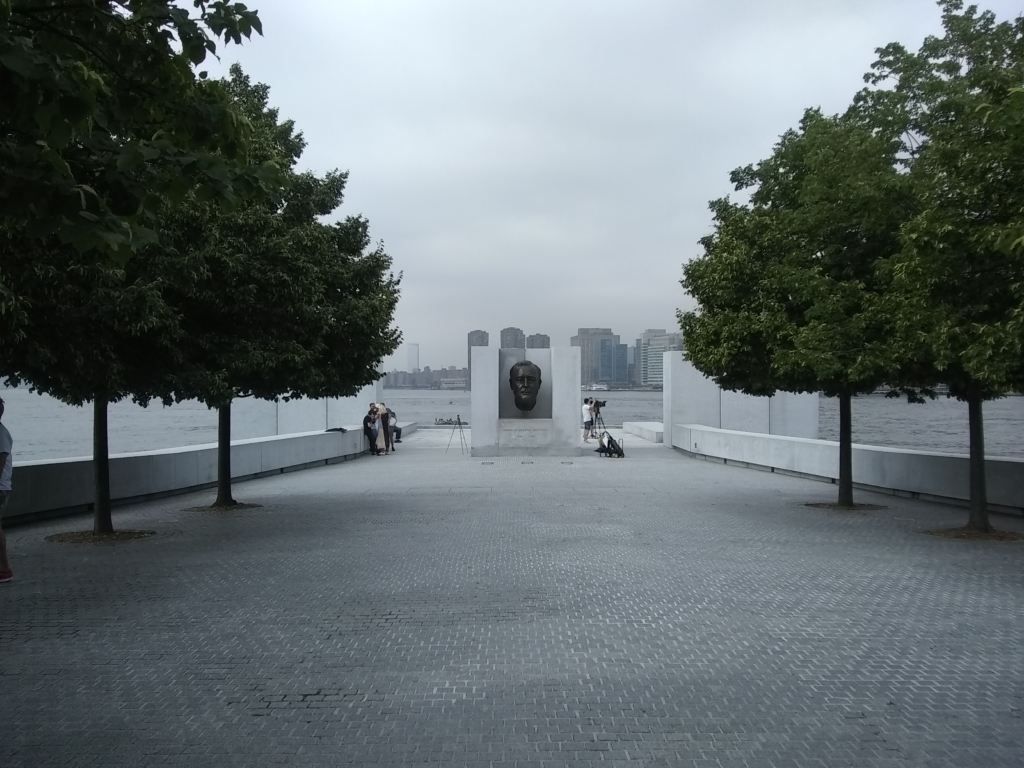An FDR statue in the Four Freedoms State Park on Roosevelt Island